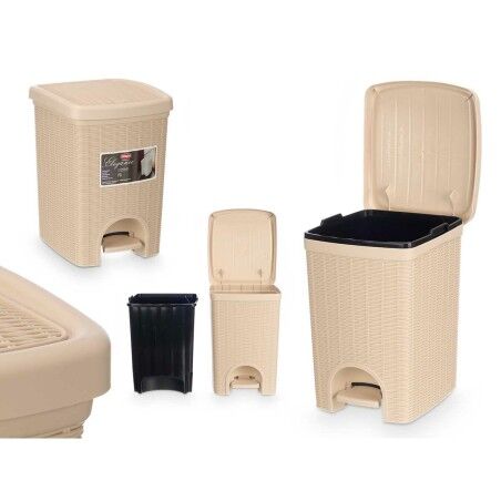 Cestino Stefanplast 30796 Beige Plastica 20 L (6 Unità)