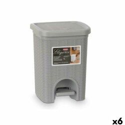 Cestino Stefanplast 30132 Grigio chiaro Plastica 6 L (6 Unità)