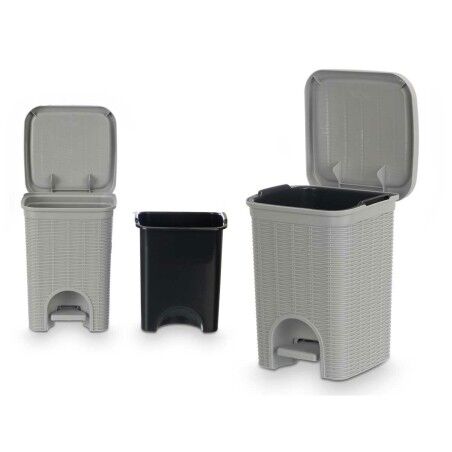 Cestino Stefanplast 30132 Grigio chiaro Plastica 6 L (6 Unità)