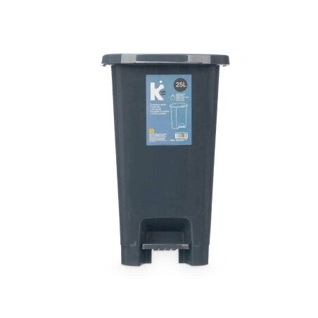 Cestino a pedale ABK-142 Antracite Plastica 25 L (6 Unità)