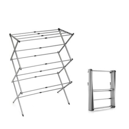 Stendibiancheria in Metallo Pieghevole ed Estensibile a 3 Altezze Cloxy InnovaGoods 11 sbarre