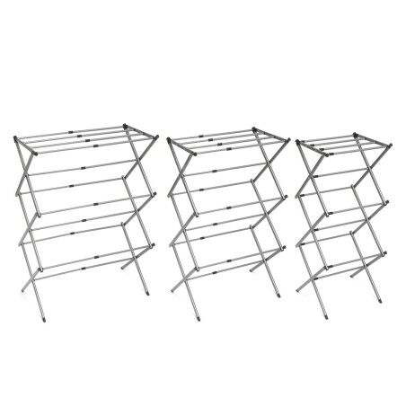 Stendibiancheria in Metallo Pieghevole ed Estensibile a 3 Altezze Cloxy InnovaGoods 11 sbarre