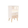Cassettiera DKD Home Decor Abete Naturale Cotone Bianco (48 x 35 x 89 cm)