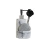 Dispenser di Sapone 2 in 1 per Lavandino DKD Home Decor Resina Acciaio inossidabile 12,6 x 11,4 x 18,6 cm