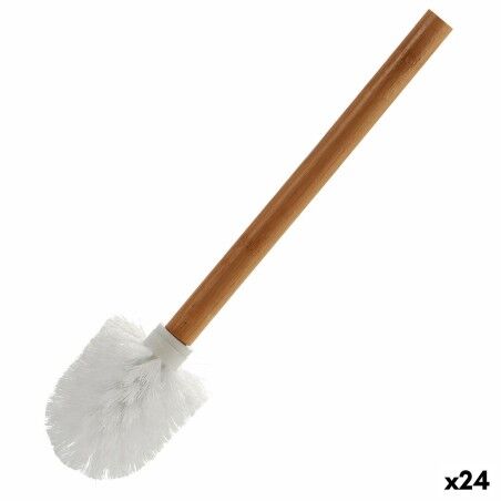 Scopino per il Bagno Berilo 22098 Bianco Marrone Bambù 8 x 35,5 x 8 cm (24 Unità)