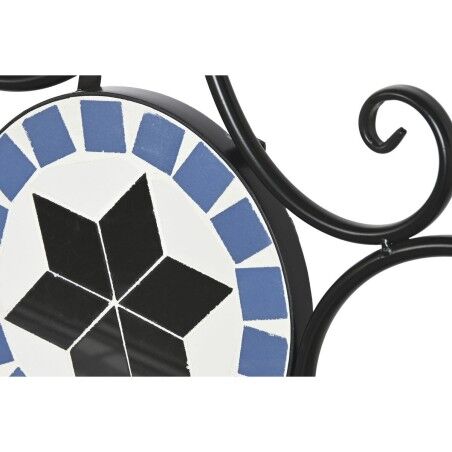 Panca DKD Home Decor Ceramica Mosaico Nero Metallo Multicolore (111 x 54 x 88 cm)