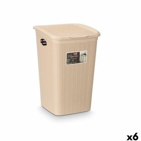 Secchio contenitore Stefanplast 30084 Crema Plastica 50 L 36 x 54,5 x 38 cm (6 Unità)