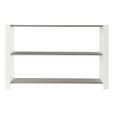 Scarpiera DKD Home Decor 8424001835041 Bianco Multicolore Argentato Legno Metallo 80 x 30 x 50 cm