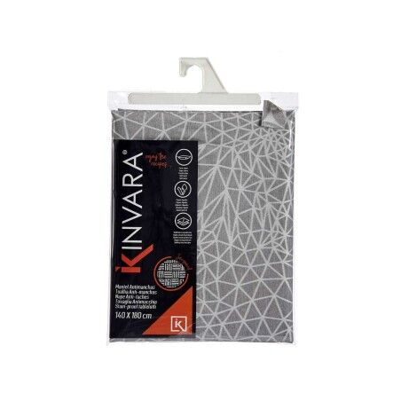 Tovaglia Kinvara BABEL GRIS 48 Bianco Grigio Jacquard
