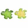 Tappeto da bagno DKD Home Decor 11,5 x 1 x 10 cm Verde Giallo Per bambini Tartaruga PVC 10 cm (2 Unità)