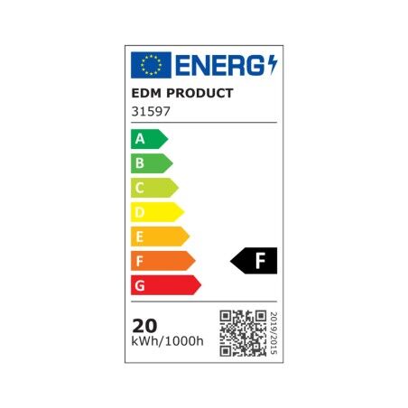 Lampadario EDM 31597 Alluminio Plastica 20 W 22,5 x 22,5 x 4 cm (6400 K)