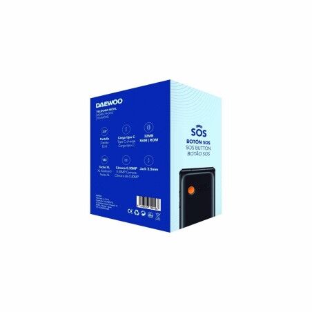 Cellulare per anziani Daewoo 2,8" Nero
