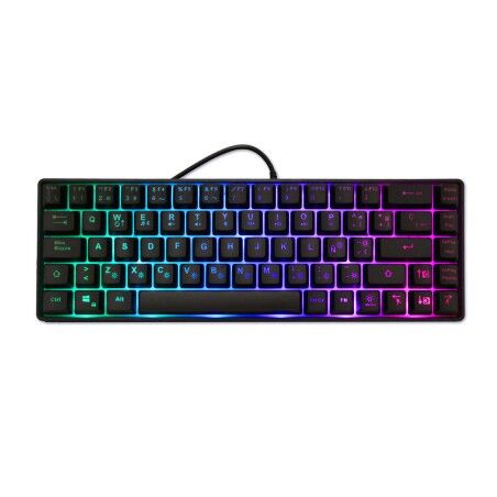 Tastiera CoolBox DG-TEC65-RGB Nero Qwerty in Spagnolo