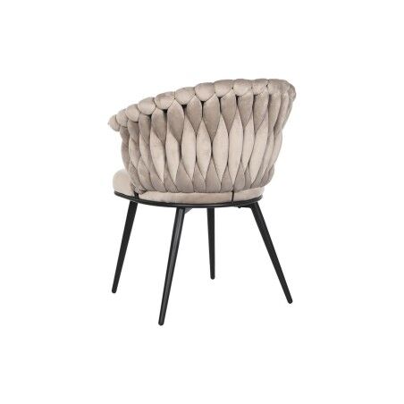 Sedia DKD Home Decor Nero Beige 60 x 66 x 84 cm 66 x 60 x 84 cm