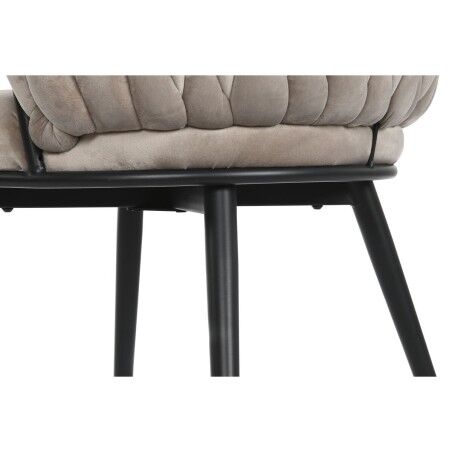 Sedia DKD Home Decor Nero Beige 60 x 66 x 84 cm 66 x 60 x 84 cm
