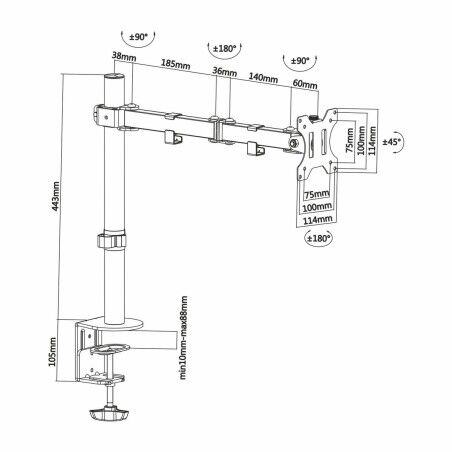 Supporto da Tavolo per Schermo Aisens DT32TSR-039 32"