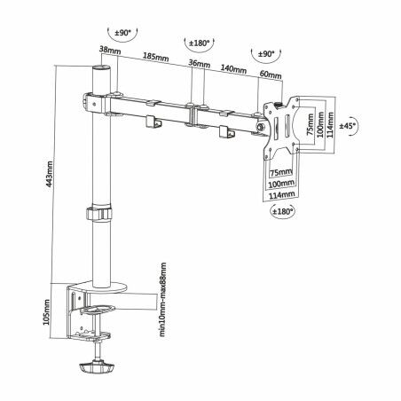 Supporto da Tavolo per Schermo Aisens DT32TSR-039 32"
