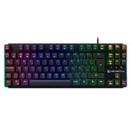 Tastiera Newskill NS-KB-GUNGNYRT-GAT-R Nero Qwerty in Spagnolo QWERTY