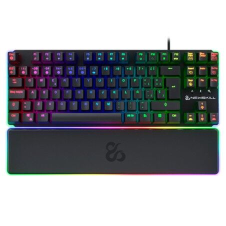 Tastiera Newskill NS-KB-GUNGNYRT-GAT-R Nero Qwerty in Spagnolo QWERTY
