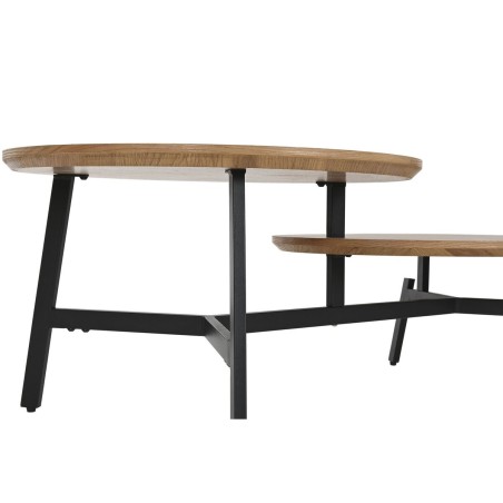 Tavolino da Caffè Home ESPRIT Nero Naturale 115 x 60 x 40,5 cm