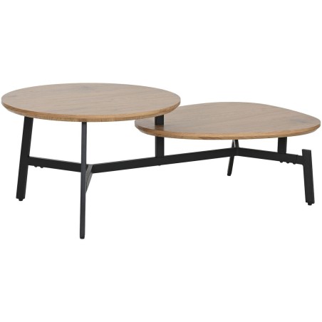 Tavolino da Caffè Home ESPRIT Nero Naturale 115 x 60 x 40,5 cm