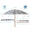 Ombrellone Bianco Ø 180 cm SPF50+ Boho