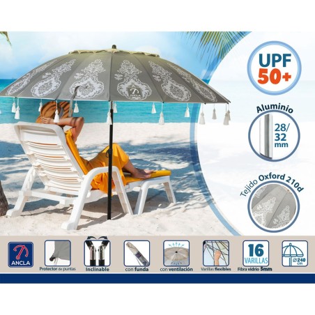 Ombrellone Grigio Ø 240 cm SPF50+ Boho