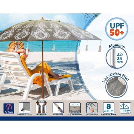 Ombrellone Grigio Ø 180 cm SPF50+ Boho