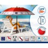 Ombrellone Rosso Ø 240 cm SPF50+ Ancora