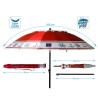 Ombrellone Rosso Ø 240 cm SPF50+ Ancora