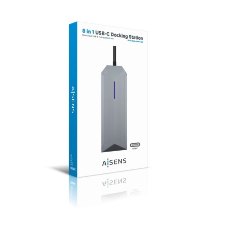 Hub USB Aisens ASUC-8P004-GR Grigio 100 W 4K Ultra HD