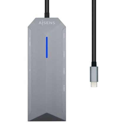 Hub USB Aisens ASUC-8P004-GR Grigio 100 W 4K Ultra HD
