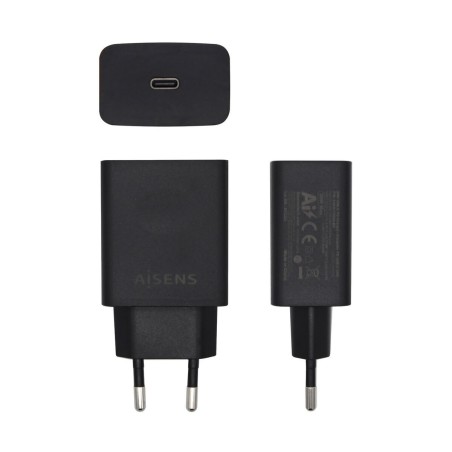 Caricabatterie da Parete Aisens ASCH-1PD20-BK Nero 20 W USB-C