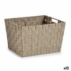 Cesto per i Panni Kipit A3-6875 Beige Stoffa 10 L 25 x 20 x 35,5 cm (12 Unità)