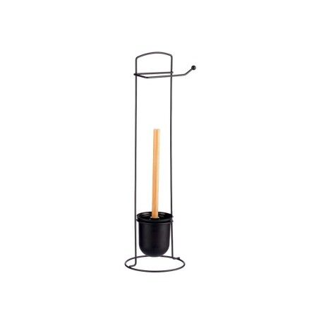 Portarotolo di Carta Igienica Berilo W2930APB - 405 Nero 17 x 57 x 16,5 cm (6 Unità)