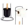 Portarotolo di Carta Igienica Berilo W2930APB - 405 Nero 17 x 57 x 16,5 cm (6 Unità)
