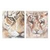 Quadro Home ESPRIT Coloniale Tigre 80 x 3,7 x 100 cm (2 Unità)