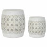 Tavolo aggiuntivo DKD Home Decor Bianco Multicolore Dorato Metallo 40 x 40 x 42 cm