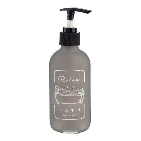 Dispenser di Sapone Berilo Nero Grigio Vetro polipropilene 250 ml