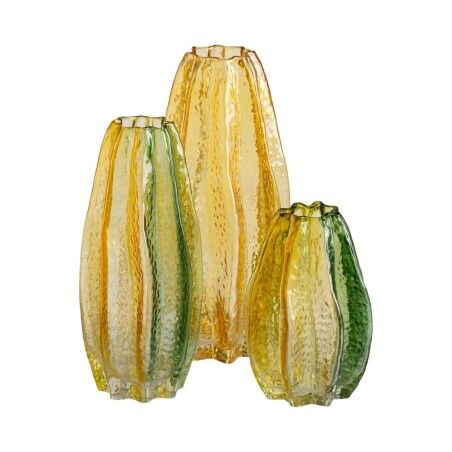 Vaso Giallo Verde Cristallo