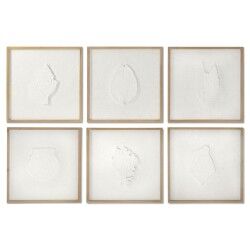 Quadro DKD Home Decor Conchiglie 50 x 2 x 50 cm Mediterraneo (6 Pezzi)