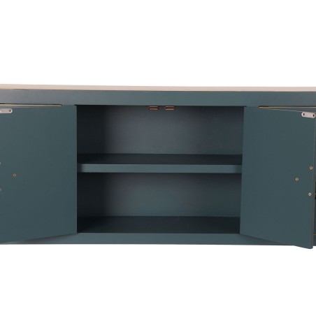 Mobile TV DKD Home Decor Abete Blu scuro Legno MDF 130 x 24 x 51 cm