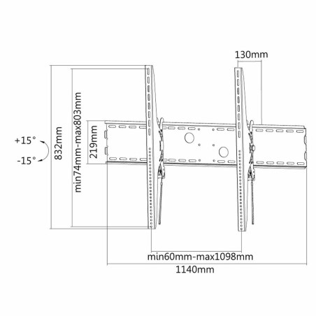 Supporto TV Neomounts LFD-W2000 60" 100"