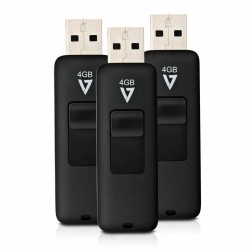 Scheda Di Memoria Micro SD con Adattatore V7 VF24GAR-3PK-3E 4 GB Nero