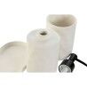 Set da Bagno Home ESPRIT Bianco ABS Dolomite 17,5 x 9,5 x 18 cm 3 Pezzi