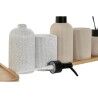 Set da Bagno Home ESPRIT Bianco Crema Bambù Dolomite 24 x 9 x 1 cm 4 Pezzi (2 Unità)