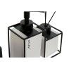 Set da Bagno Home ESPRIT Bianco Nero Metallo Dolomite 14,5 x 8 x 17 cm 2 Pezzi (2 Unità)