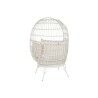 Poltrona da giardino DKD Home Decor Bianco Metallo rattan sintetico 99 x 71 x 147 cm