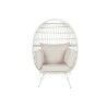 Poltrona da giardino DKD Home Decor Bianco Metallo rattan sintetico 99 x 71 x 147 cm