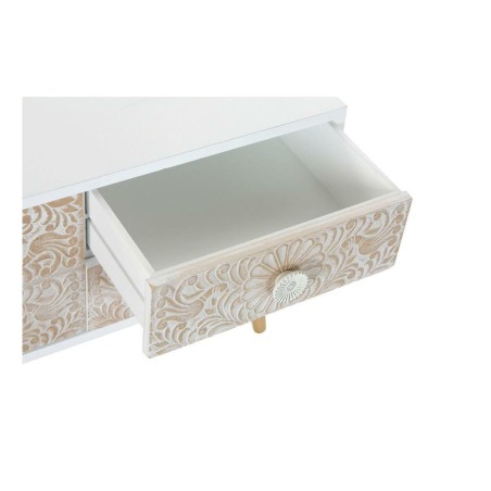 Mobile TV DKD Home Decor 119 x 42 x 50 cm Abete Dorato Bianco Marrone Chiaro